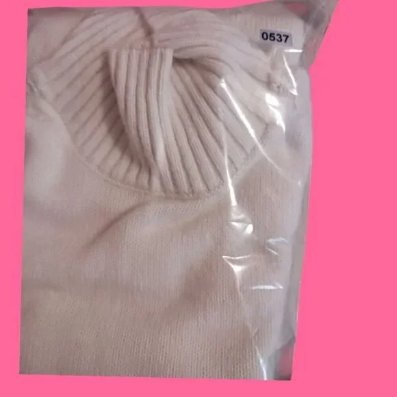 Free Assembly Womens Sleeveless Turtleneck Sweater Dress Wht XSmall - Picture 12 of 12